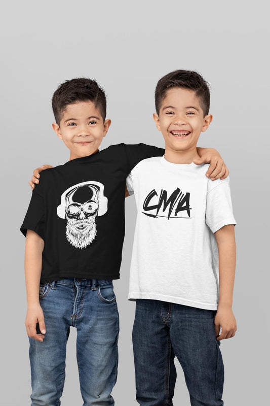 kids CMA skull T-shirt Large logo (front)