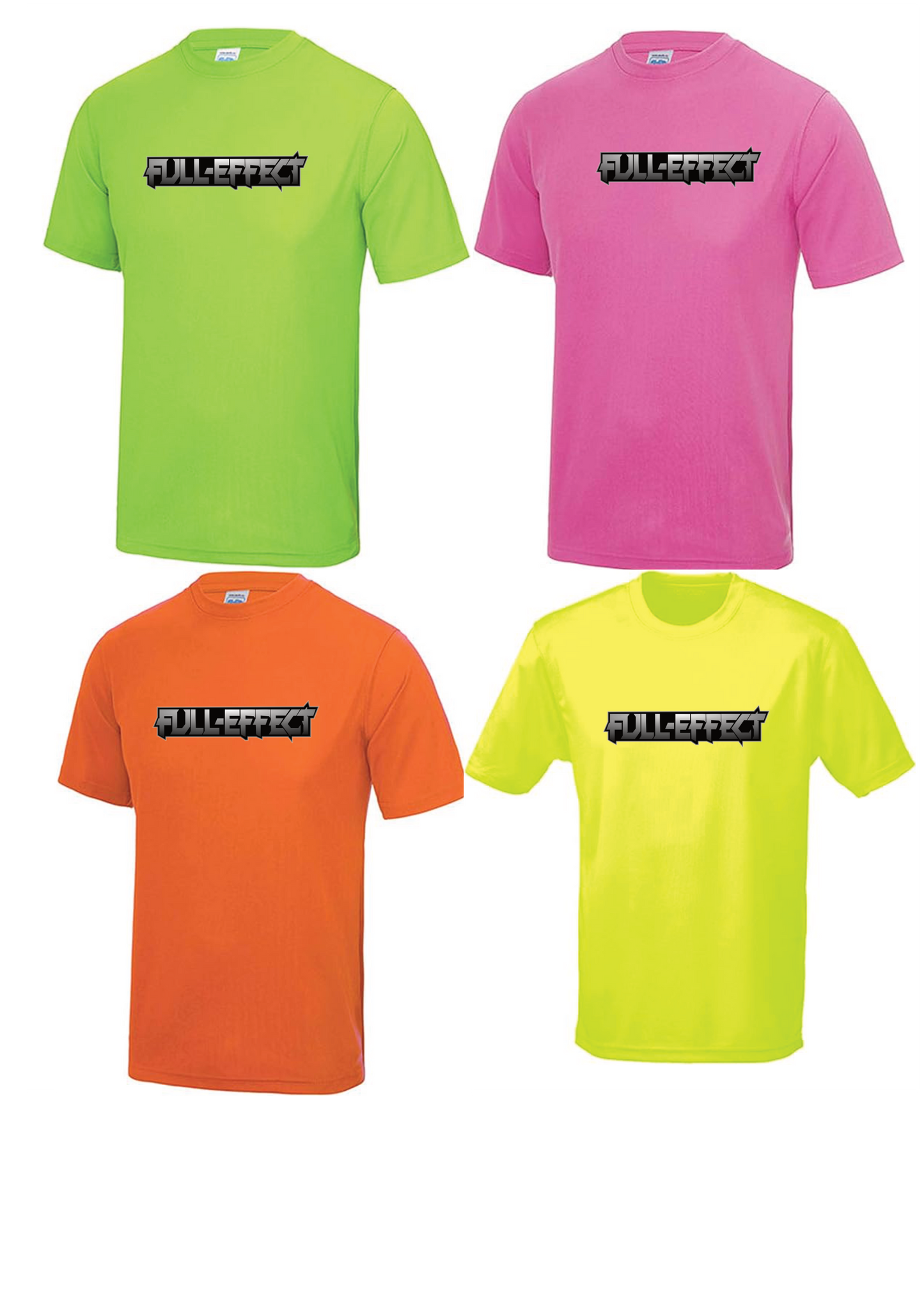 DJ Full Effect Neon T-shirt (Large Logo Front)